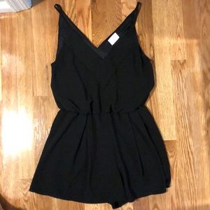 Black chiffon romper